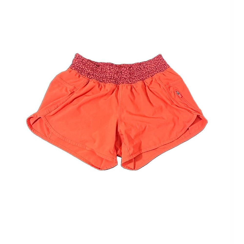 Lululemon Tracker Short III Alarming Miss Mosaic Red Running Shorts Size 6